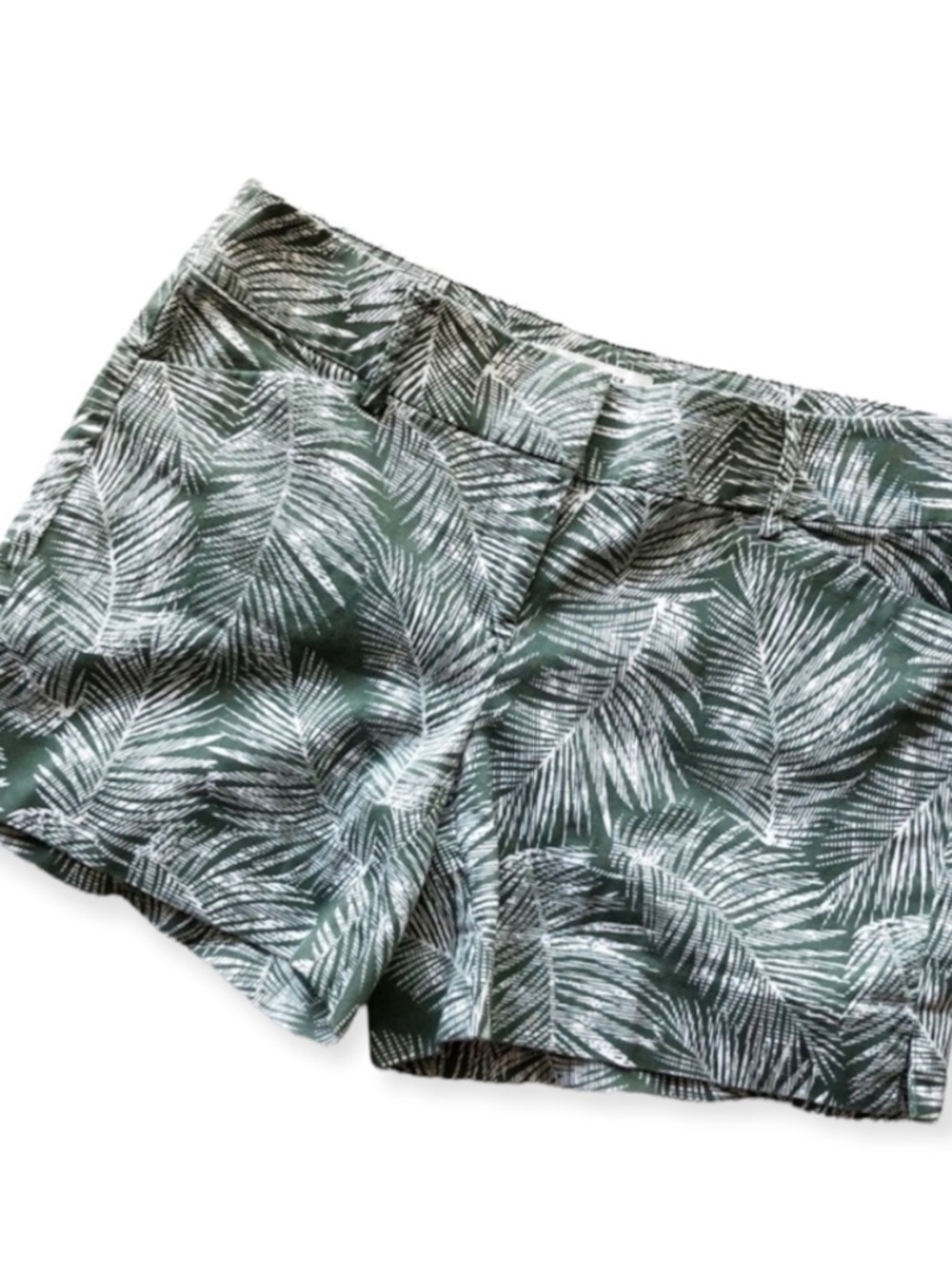 WHBM Palm Print Cotton Stretch Knit Shorts Size 2